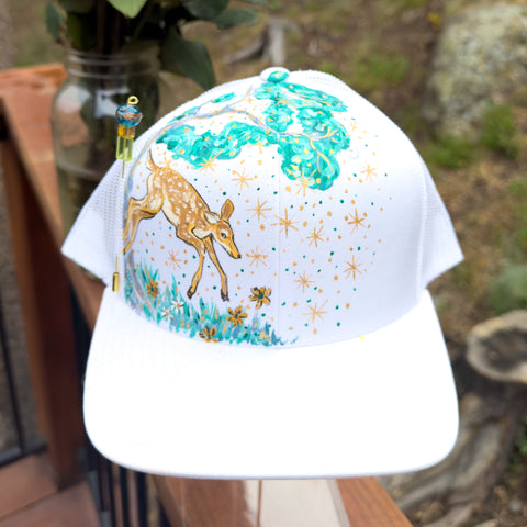 "Woodland Tale" Hand Painted Trucker Hat