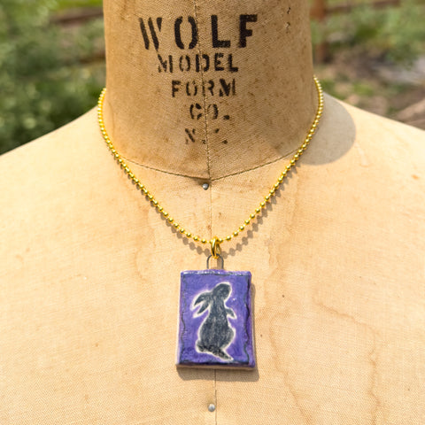 "Purple Rabbit" Story Charm