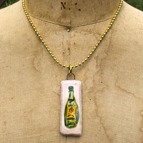 "Champagne" Ceramic Story Charm