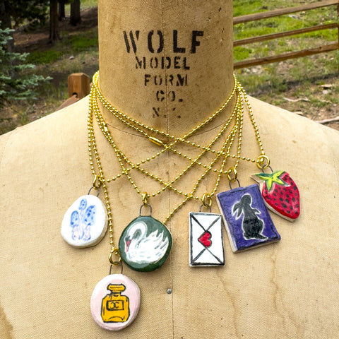 "Evergreen Swan" Ceramic Story Charm