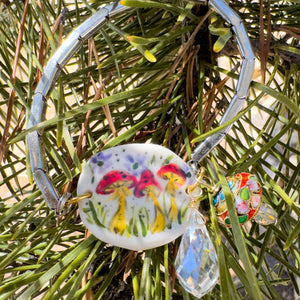Magical Fairytale Mushroom"- Ceramic Charm Watchband Bracelet