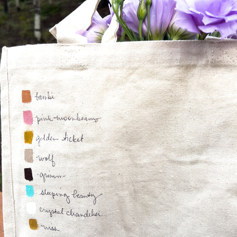 "Golden Deer" Farmer's Market Canvas Tote
