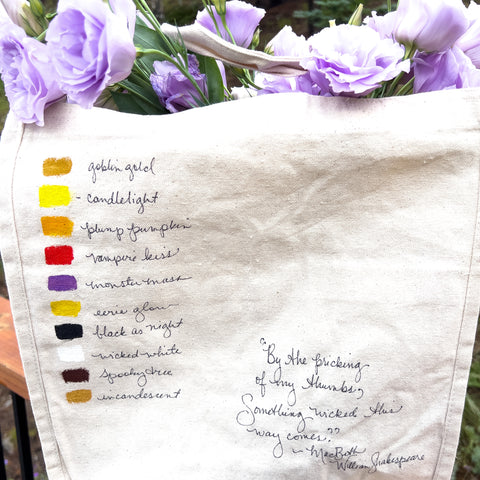 "Dark Candlelight" Farmer's Market Canvas Tote