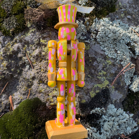 "Abstract Soldier Nutcracker" Wood Christmas Ornament (Special Price-see description)