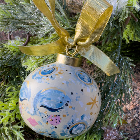 "Man in the Moon" Ceramic Christmas Ornament #2