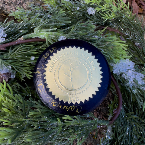 "Celestial" Wood Tree Christmas Ornament