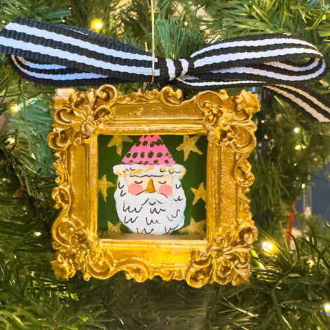 Sugarplum Christmas Ornament ~ Groovy Santa