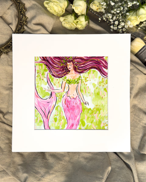 "Pink Mermaid" Fine Art Print