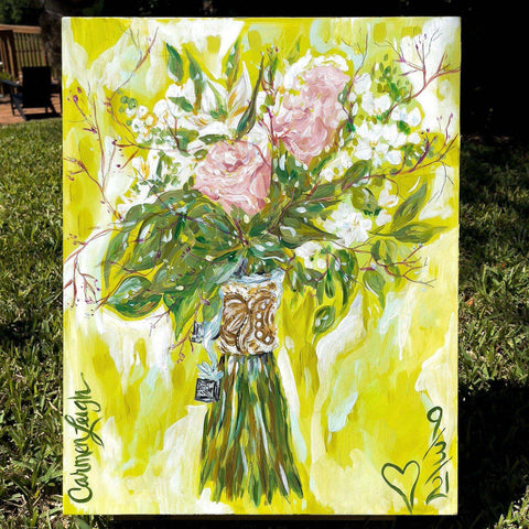 Custom Bridal Bouquet Painting
