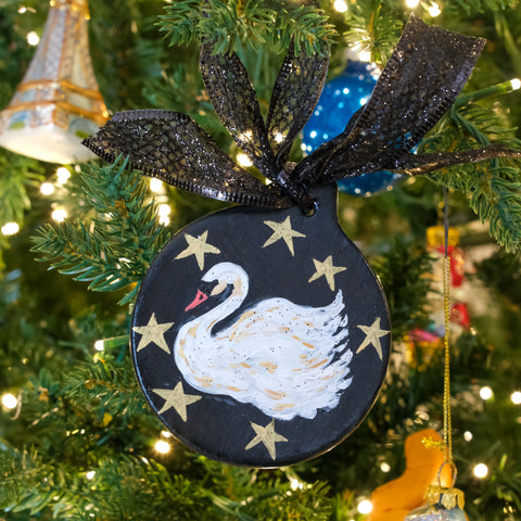 Dark Christmas Swan