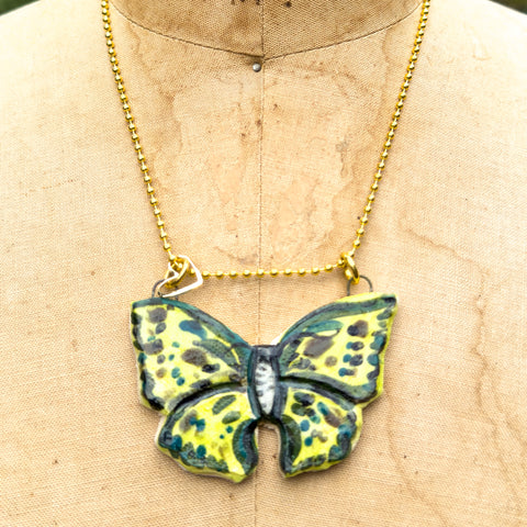 "Big Green Butterfly" Ceramic Story Charm