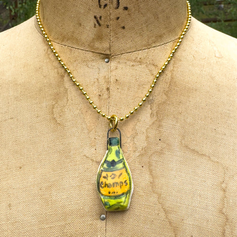 "Champagne Bottle" Ceramic Story Charm