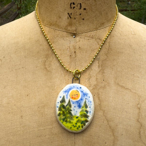 "Forest Moon" Ceramic Story Charm