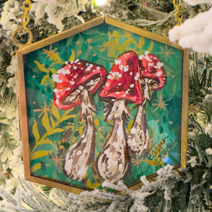 Sugarplum Christmas Ornament ~ Neverland Mushrooms 1