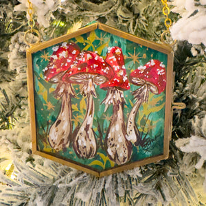 Sugarplum Christmas Ornament ~ Neverland Mushrooms 2