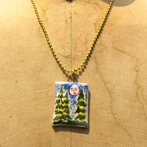 "Moonlit Forest" Ceramic Story Charm