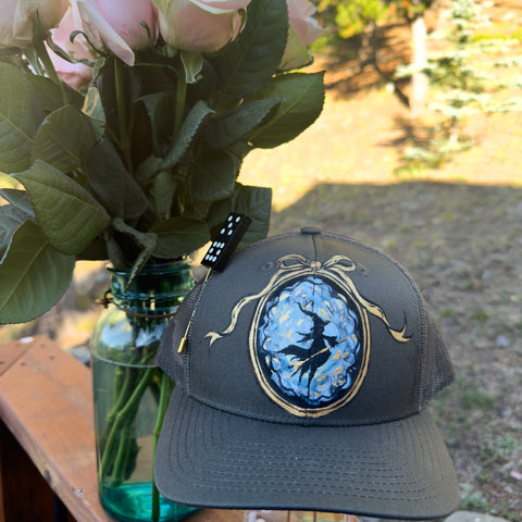 "Tonight We Ride!"  Red Hand Painted Trucker Hat