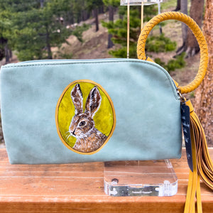 "Rabbit" Hand Painted Clutch Bag