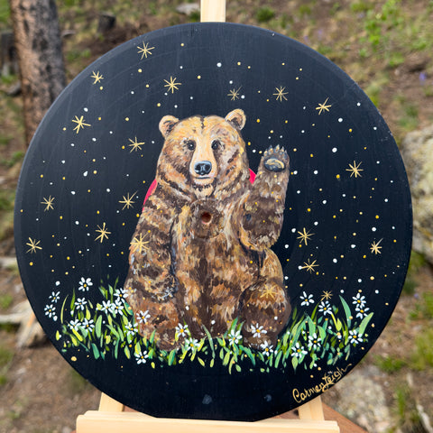 "My Favorite Day" Bear Folktale Troubadour Vinyl Album Fine Art Print 12"x12"