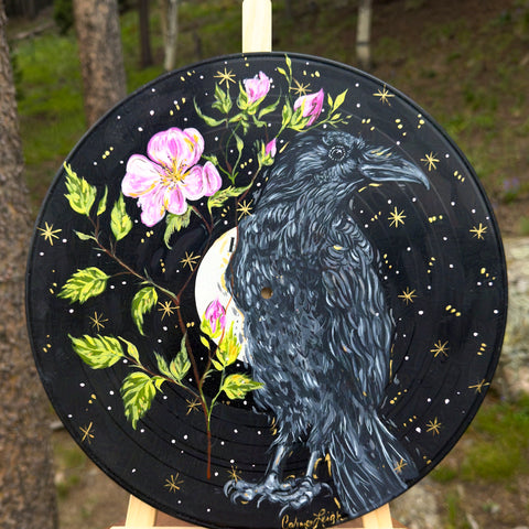 "My Raven" Folktale Troubadour Vinyl Album Fine Art Print 12"x12"