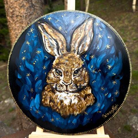 "We Are All Mad Here" March Hare Folktale Troubadour Vinyl Album Fine Art Print 12"x12"