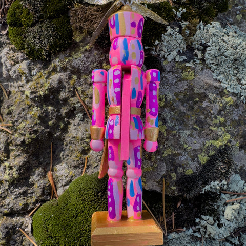 "Abstract Soldier with Sword" Wood  Christmas Ornament