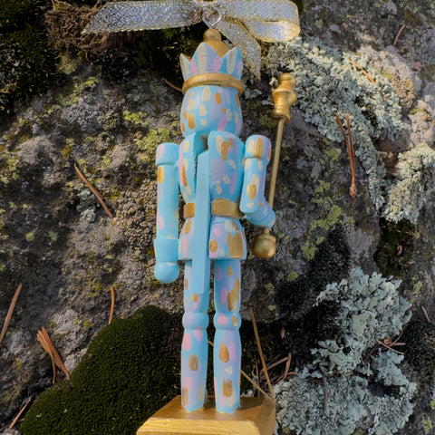 "Abstract Soldier with Crown" Wood  Christmas Ornament