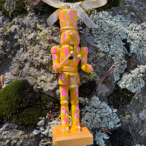 "Abstract Drummer Nutcracker" Wood  Christmas Ornament