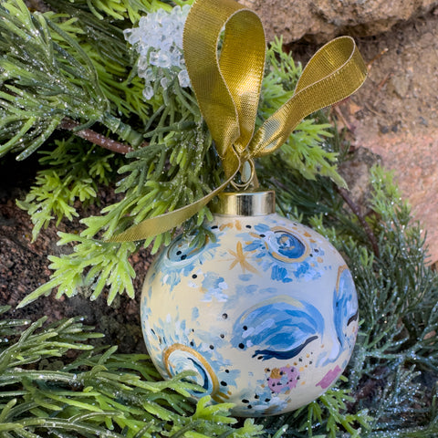 "Man in the Moon" Ceramic Christmas Ornament  #2