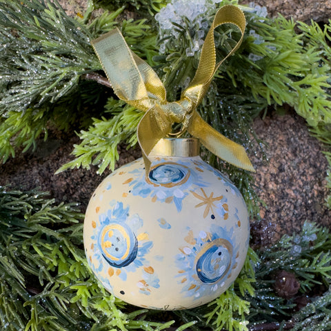 "Man in the Moon" Ceramic Christmas Ornament  #2