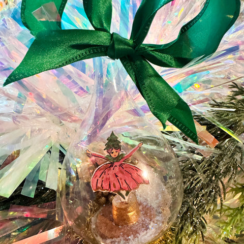 "Christmas Dancing Fairy" Snow Globe Christmas Ornament