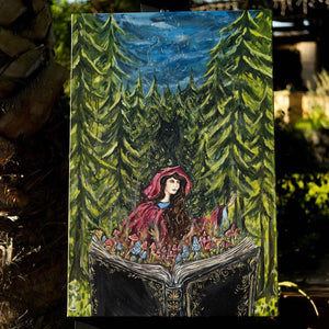 "Red Riding Hood Forest" Original Acrylic Painting