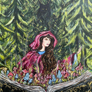 "Red Riding Hood Forest" Original Acrylic Painting