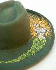 "Nixie" Mermaid Hand Painted Hat