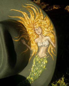 "Nixie" Mermaid Hand Painted Hat